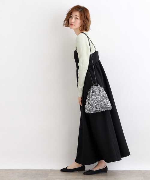 grove(グローブ)の「◆スパンコール巾着ショルダー(ショルダーバッグ・レディース・ネイビー系3/グレー系3/ブラック系3・00)」の9枚目の写真