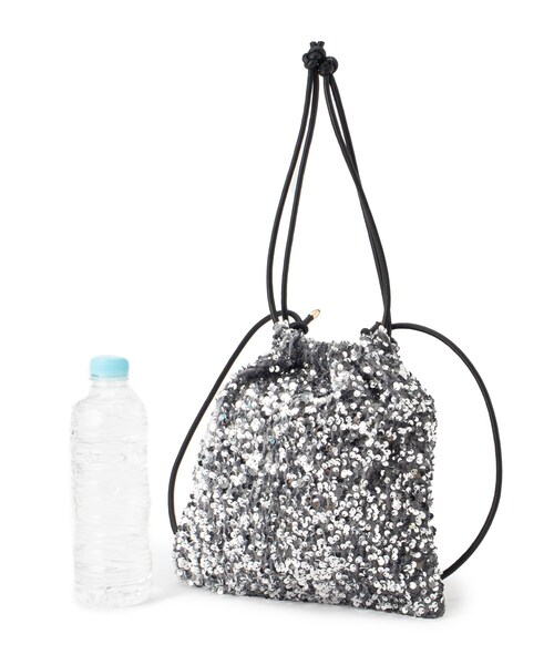 grove(グローブ)の「◆スパンコール巾着ショルダー(ショルダーバッグ・レディース・ネイビー系3/グレー系3/ブラック系3・00)」の10枚目の写真