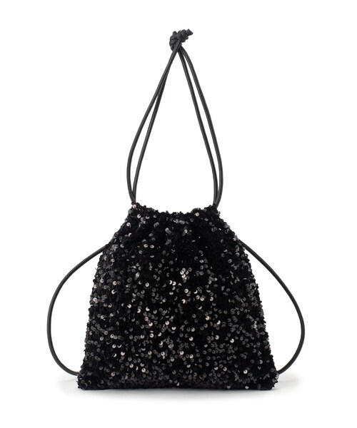 grove(グローブ)の「◆スパンコール巾着ショルダー(ショルダーバッグ・レディース・ネイビー系3/グレー系3/ブラック系3・00)」の11枚目の写真