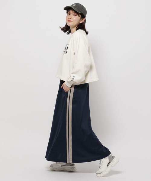 niko and...（ニコアンド）の「ラメサイドラインスカート（スカート・レディース・アイボリー/ネイビー/チャコール・FREE）」の12枚目の写真