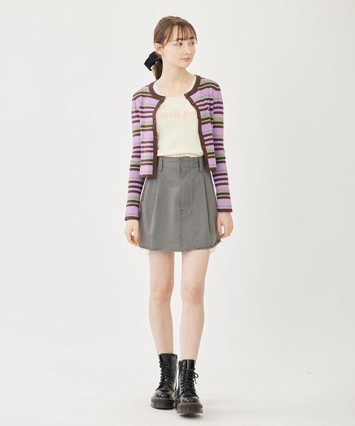 MILKFED.（ミルクフェド）の「CUT-OFF SKIRT（スカート・レディース・ネイビー/ベージュ/グレー・M/S）」の9枚目の写真