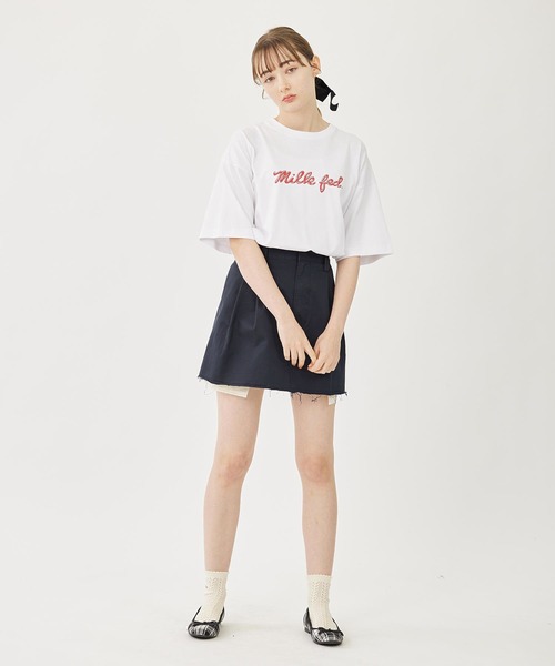MILKFED.（ミルクフェド）の「CUT-OFF SKIRT（スカート・レディース・ネイビー/ベージュ/グレー・M/S）」の11枚目の写真