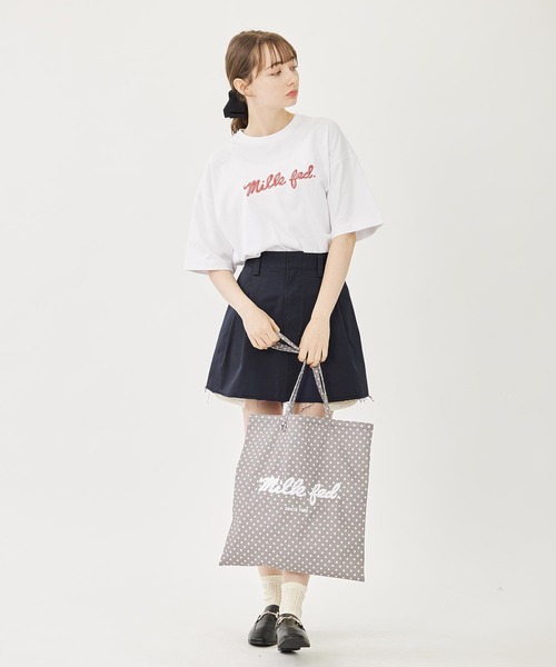 MILKFED.（ミルクフェド）の「CUT-OFF SKIRT（スカート・レディース・ネイビー/ベージュ/グレー・M/S）」の12枚目の写真