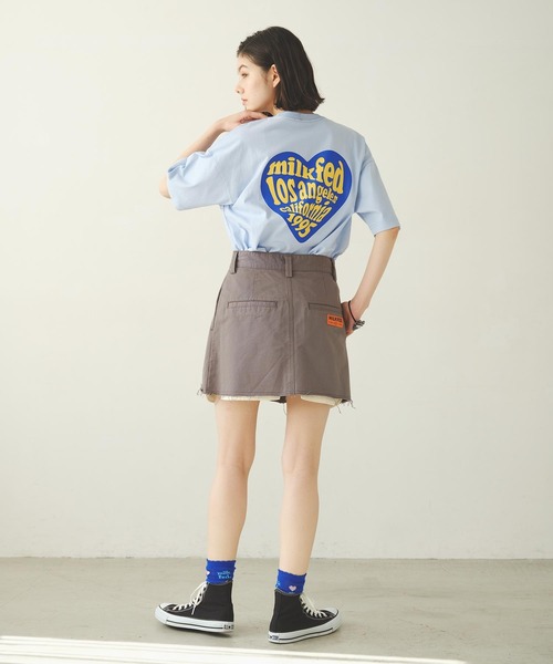 MILKFED.（ミルクフェド）の「CUT-OFF SKIRT（スカート・レディース・ネイビー/ベージュ/グレー・M/S）」の17枚目の写真
