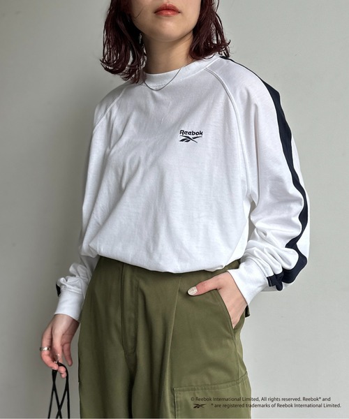 Reebok（リーボック）の「ライン切替T（Tシャツ/カットソー・メンズ・ネイビー/ホワイト/ブラック・MEDIUM/LARGE）」の2枚目の写真