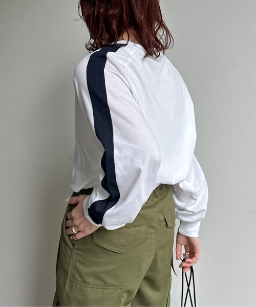 Reebok（リーボック）の「ライン切替T（Tシャツ/カットソー・メンズ・ネイビー/ホワイト/ブラック・MEDIUM/LARGE）」の5枚目の写真