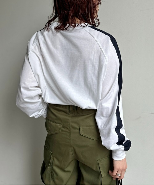 Reebok（リーボック）の「ライン切替T（Tシャツ/カットソー・メンズ・ネイビー/ホワイト/ブラック・MEDIUM/LARGE）」の6枚目の写真