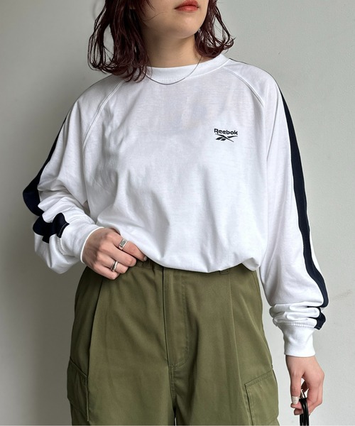 Reebok（リーボック）の「ライン切替T（Tシャツ/カットソー・メンズ・ネイビー/ホワイト/ブラック・MEDIUM/LARGE）」の8枚目の写真