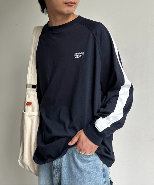 Reebok（リーボック）の「ライン切替T（Tシャツ/カットソー・メンズ・ネイビー/ホワイト/ブラック・MEDIUM/LARGE）」の14枚目の写真