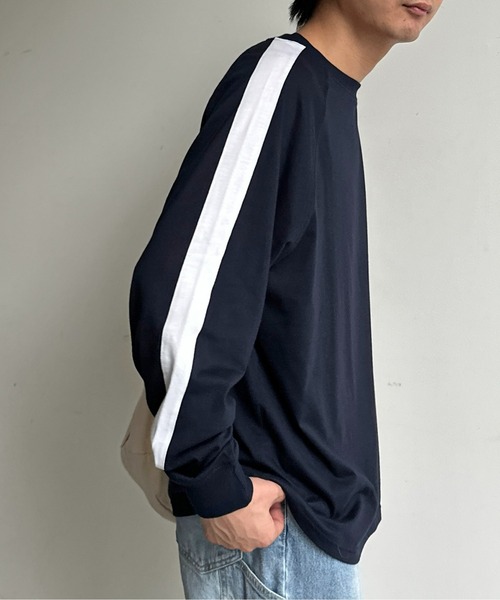 Reebok（リーボック）の「ライン切替T（Tシャツ/カットソー・メンズ・ネイビー/ホワイト/ブラック・MEDIUM/LARGE）」の17枚目の写真