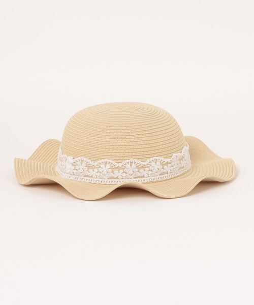 Kids Foret(キッズフォーレ)の「洗えるたためるレース付ひらひらハット・帽子(ハット・キッズ・ベージュ/ピンク/ブラウン・50/52/54/56)」の13枚目の写真