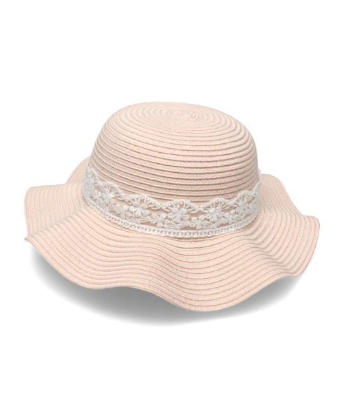 Kids Foret(キッズフォーレ)の「洗えるたためるレース付ひらひらハット・帽子(ハット・キッズ・ベージュ/ピンク/ブラウン・50/52/54/56)」の12枚目の写真