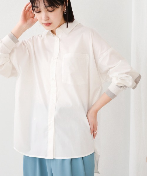 Bou Jeloud（ブージュルード）の「バックヨークテープ切替ブラウス（シャツ/ブラウス・レディース・ラベンダー/A/B/オフホワイト・38）」の6枚目の写真