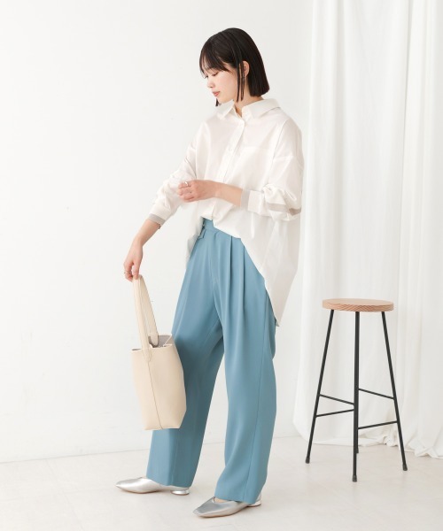 Bou Jeloud（ブージュルード）の「バックヨークテープ切替ブラウス（シャツ/ブラウス・レディース・ラベンダー/A/B/オフホワイト・38）」の9枚目の写真