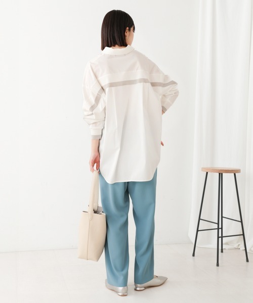 Bou Jeloud（ブージュルード）の「バックヨークテープ切替ブラウス（シャツ/ブラウス・レディース・ラベンダー/A/B/オフホワイト・38）」の11枚目の写真