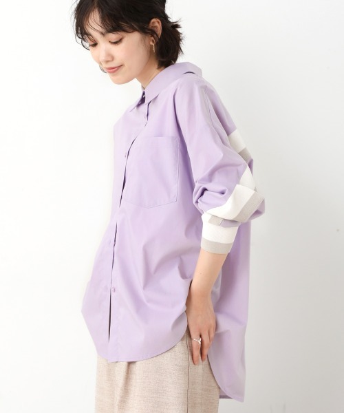 Bou Jeloud（ブージュルード）の「バックヨークテープ切替ブラウス（シャツ/ブラウス・レディース・ラベンダー/A/B/オフホワイト・38）」の13枚目の写真