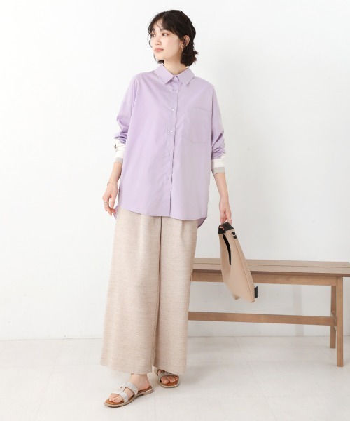 Bou Jeloud（ブージュルード）の「バックヨークテープ切替ブラウス（シャツ/ブラウス・レディース・ラベンダー/A/B/オフホワイト・38）」の14枚目の写真