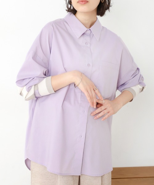 Bou Jeloud（ブージュルード）の「バックヨークテープ切替ブラウス（シャツ/ブラウス・レディース・ラベンダー/A/B/オフホワイト・38）」の15枚目の写真