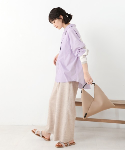 Bou Jeloud（ブージュルード）の「バックヨークテープ切替ブラウス（シャツ/ブラウス・レディース・ラベンダー/A/B/オフホワイト・38）」の16枚目の写真