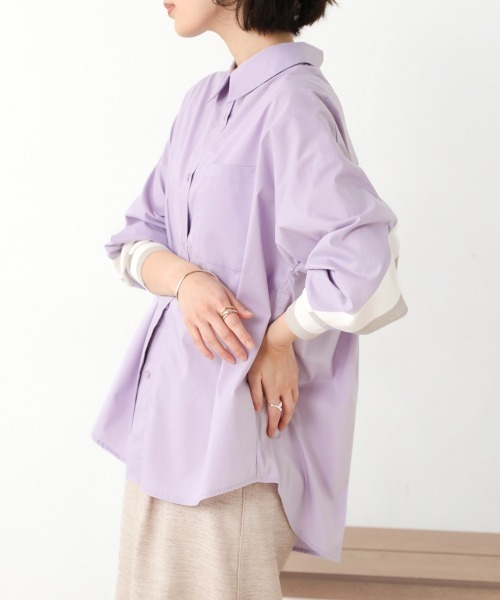 Bou Jeloud（ブージュルード）の「バックヨークテープ切替ブラウス（シャツ/ブラウス・レディース・ラベンダー/A/B/オフホワイト・38）」の17枚目の写真