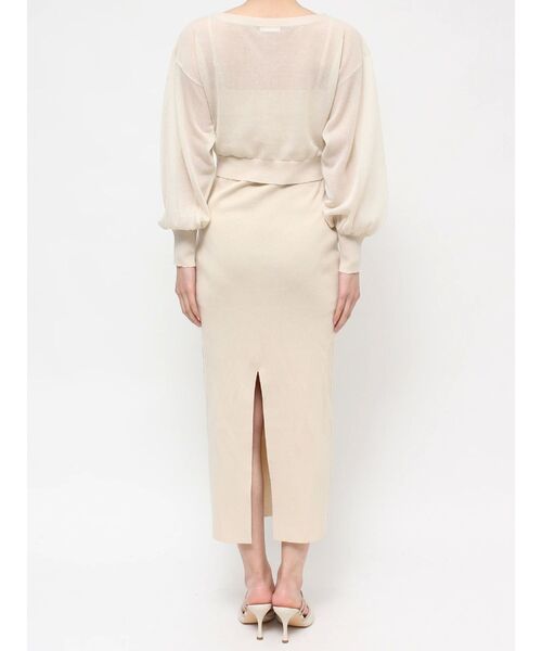 RESEXXY（リゼクシー）の「シアーカーデコンビニットワンピース（ワンピース・レディース・ブルー/ブラック/イエロー・FREE）」の8枚目の写真