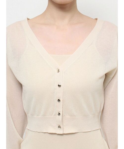 RESEXXY（リゼクシー）の「シアーカーデコンビニットワンピース（ワンピース・レディース・ブルー/ブラック/イエロー・FREE）」の9枚目の写真