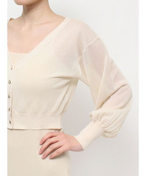 RESEXXY（リゼクシー）の「シアーカーデコンビニットワンピース（ワンピース・レディース・ブルー/ブラック/イエロー・FREE）」の10枚目の写真