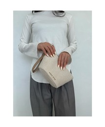 ALEXIA STAM | Boat Shape Pouch / [M] 麻混ポーチ(ポーチ)