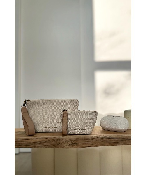 ALEXIA STAM（アリシアスタン）の「Boat Shape Pouch / [M] 麻混ポーチ（ポーチ・レディース・ベージュ・FREE）」の3枚目の写真