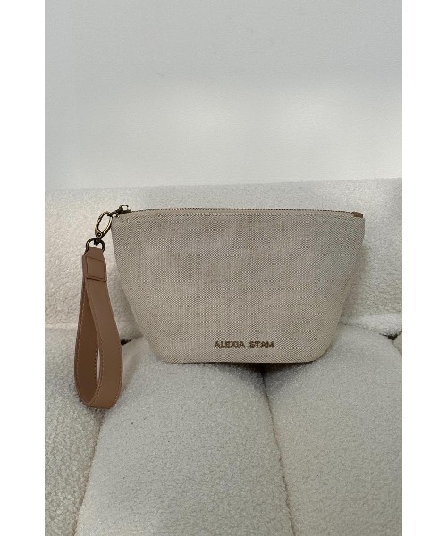 ALEXIA STAM（アリシアスタン）の「Boat Shape Pouch / [M] 麻混ポーチ（ポーチ・レディース・ベージュ・FREE）」の4枚目の写真