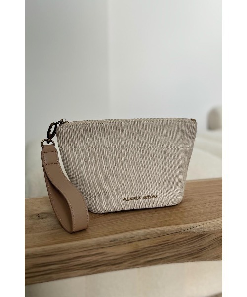 ALEXIA STAM（アリシアスタン）の「Boat Shape Pouch / [M] 麻混ポーチ（ポーチ・レディース・ベージュ・FREE）」の5枚目の写真