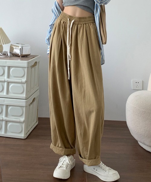 GEMEDA(ジェメダ)の「ウエストゴムバルーンパンツ(その他パンツ・レディース・ブラック/ベージュ・S/M)」の1枚目の写真