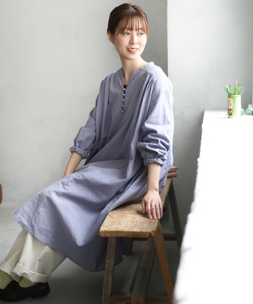 soulberry ソウルベリー コットンリネンのフードワンピース M soulberry（ソウルベリー）の「フード気分なワンピース