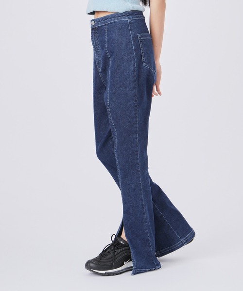 NERGY（ナージー）の「【Water proof Denim】デニムフレアパンツ（デニムパンツ・レディース・ブルー/ブルー系その他4・M/S）」の4枚目の写真