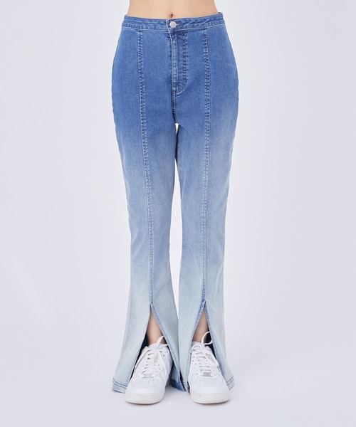 NERGY（ナージー）の「【Water proof Denim】デニムフレアパンツ（デニムパンツ・レディース・ブルー/ブルー系その他4・M/S）」の7枚目の写真