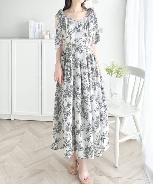 ◆送料・関税無料◆Merlette 'Lasse' 花柄ネックリボンワンピ org.jpg