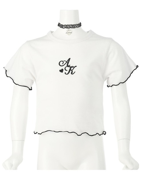 ANAP kids（アナップキッズ）の「チョーカー付シンプルメロートップス（Tシャツ/カットソー・キッズ・ブラック/ホワイト/ラベンダー・110cm/120cm/130cm）」の14枚目の写真