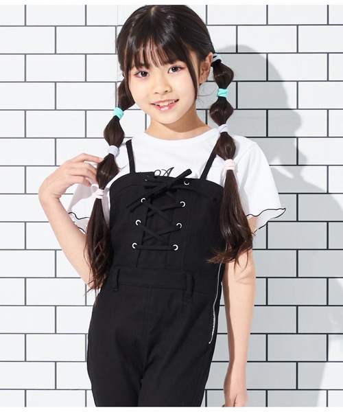 ANAP kids（アナップキッズ）の「チョーカー付シンプルメロートップス（Tシャツ/カットソー・キッズ・ブラック/ホワイト/ラベンダー・110cm/120cm/130cm）」の4枚目の写真