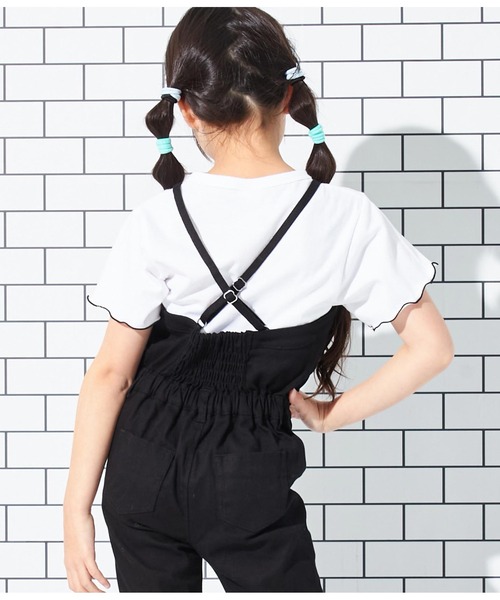 ANAP kids（アナップキッズ）の「チョーカー付シンプルメロートップス（Tシャツ/カットソー・キッズ・ブラック/ホワイト/ラベンダー・110cm/120cm/130cm）」の5枚目の写真