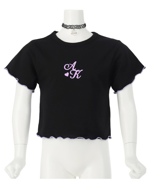 ANAP kids（アナップキッズ）の「チョーカー付シンプルメロートップス（Tシャツ/カットソー・キッズ・ブラック/ホワイト/ラベンダー・110cm/120cm/130cm）」の15枚目の写真