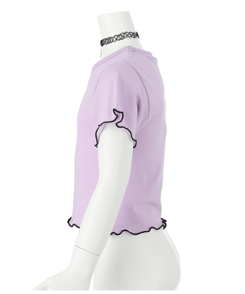 ANAP kids（アナップキッズ）の「チョーカー付シンプルメロートップス（Tシャツ/カットソー・キッズ・ブラック/ホワイト/ラベンダー・110cm/120cm/130cm）」の16枚目の写真