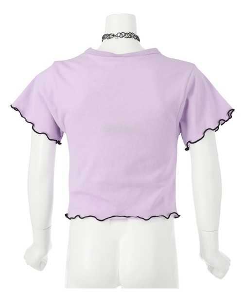 ANAP kids（アナップキッズ）の「チョーカー付シンプルメロートップス（Tシャツ/カットソー・キッズ・ブラック/ホワイト/ラベンダー・110cm/120cm/130cm）」の17枚目の写真