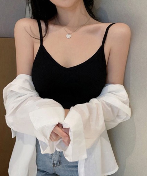 Miniministore(ミニミニストア)の「背中あき キャミソール バックオープン(キャミソール・レディース・ブルー/ダークグリーン/イエロー/ベージュ/ブラック/ホワイト/サーモンピンク/ピンク・FREE)」の13枚目の写真
