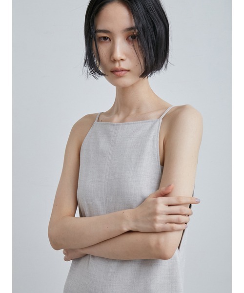 MIESROHE(ミースロエ)の「リネン見えバックオープンサマーワンピース MIESROHE(ミースロエ)の「リネン見えバックオープンサマーワンピース