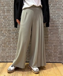 アシンメトリー　サイドプリーツパンツ