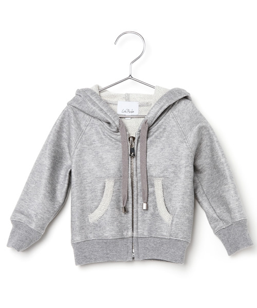 'PalinkA（パリンカ）の「コーティング裏毛パーカー（パーカー・キッズ・グレー/イエロー・6/2/4）」の5枚目の写真