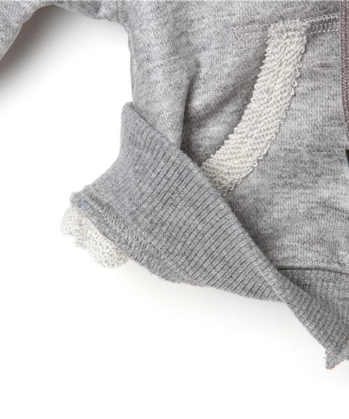 'PalinkA（パリンカ）の「コーティング裏毛パーカー（パーカー・キッズ・グレー/イエロー・6/2/4）」の3枚目の写真