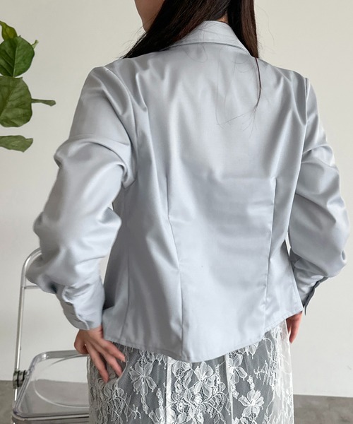 apres jour mignon(アプレジュールミニョン)の「ダブルジップシャツブルゾン【ZOZOTOWN限定アイテム】(シャツ/ブラウス・レディース・ブルー/オフホワイト/グレー・フリー/X-LARGE)」の22枚目の写真