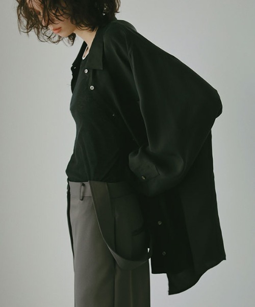 ETRE TOKYO - カフスカットオフキュプラシャツ - GREY | ADDICT
