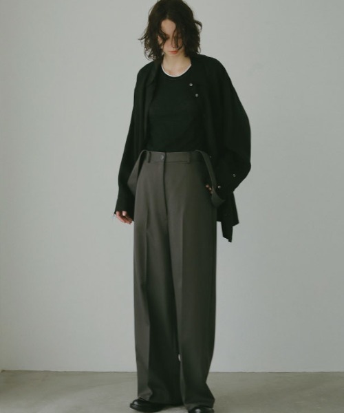 エトレトウキョウカフスカットオフキュプラシャツetre ETRE TOKYO - カフスカットオフキュプラシャツ - BLACK | ADDICT